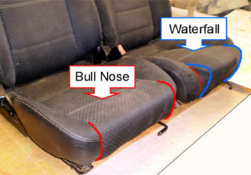 Waterfall seat top